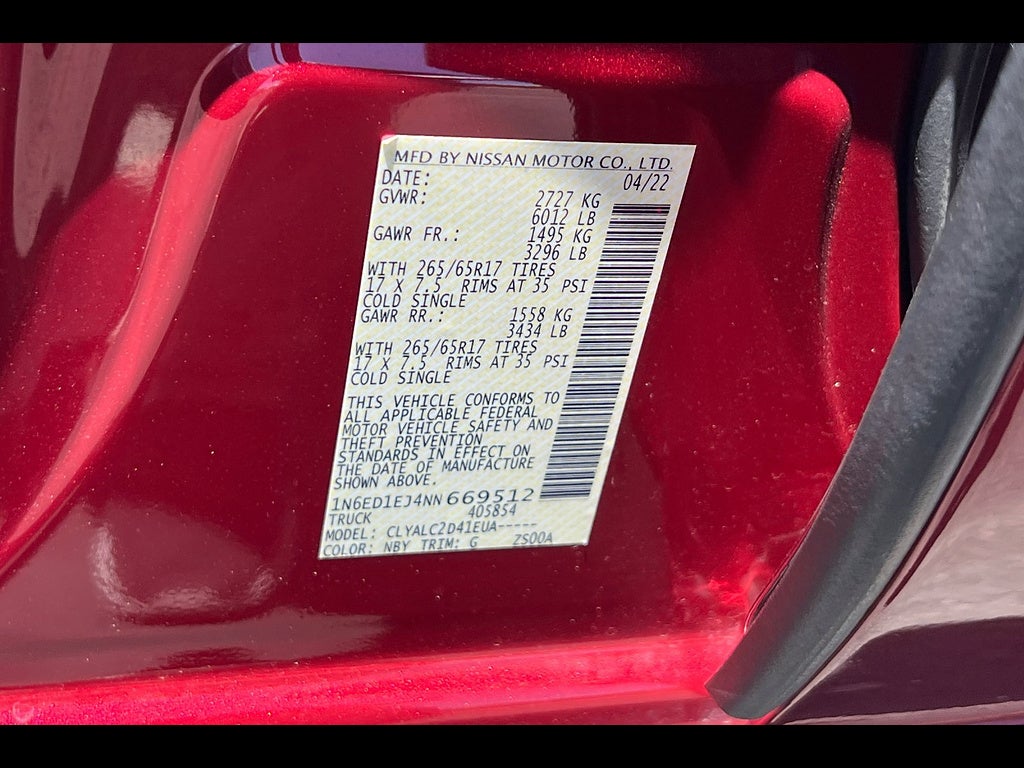 2022 Nissan Frontier SV