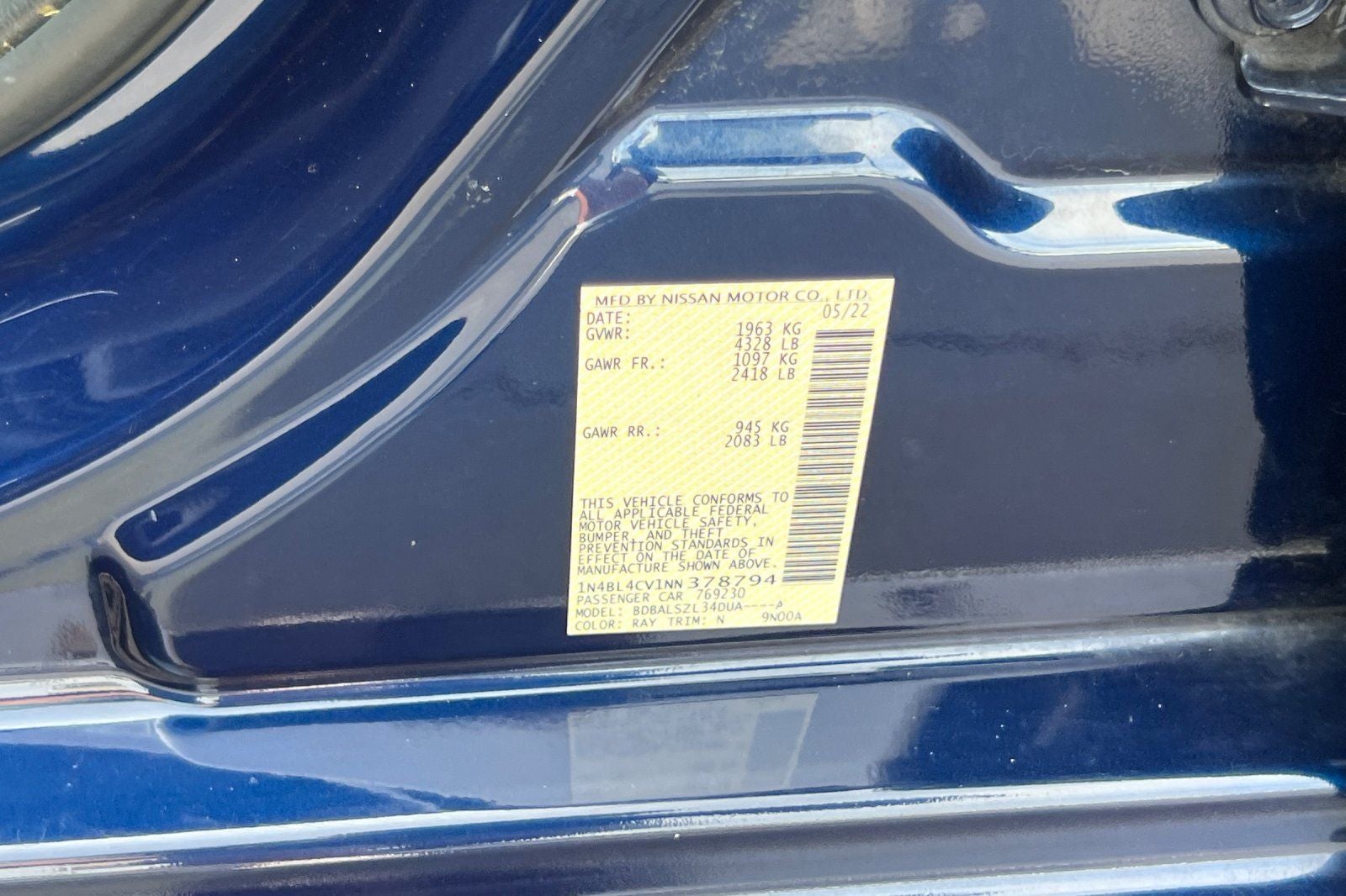 2022 Nissan Altima 2.5 SR