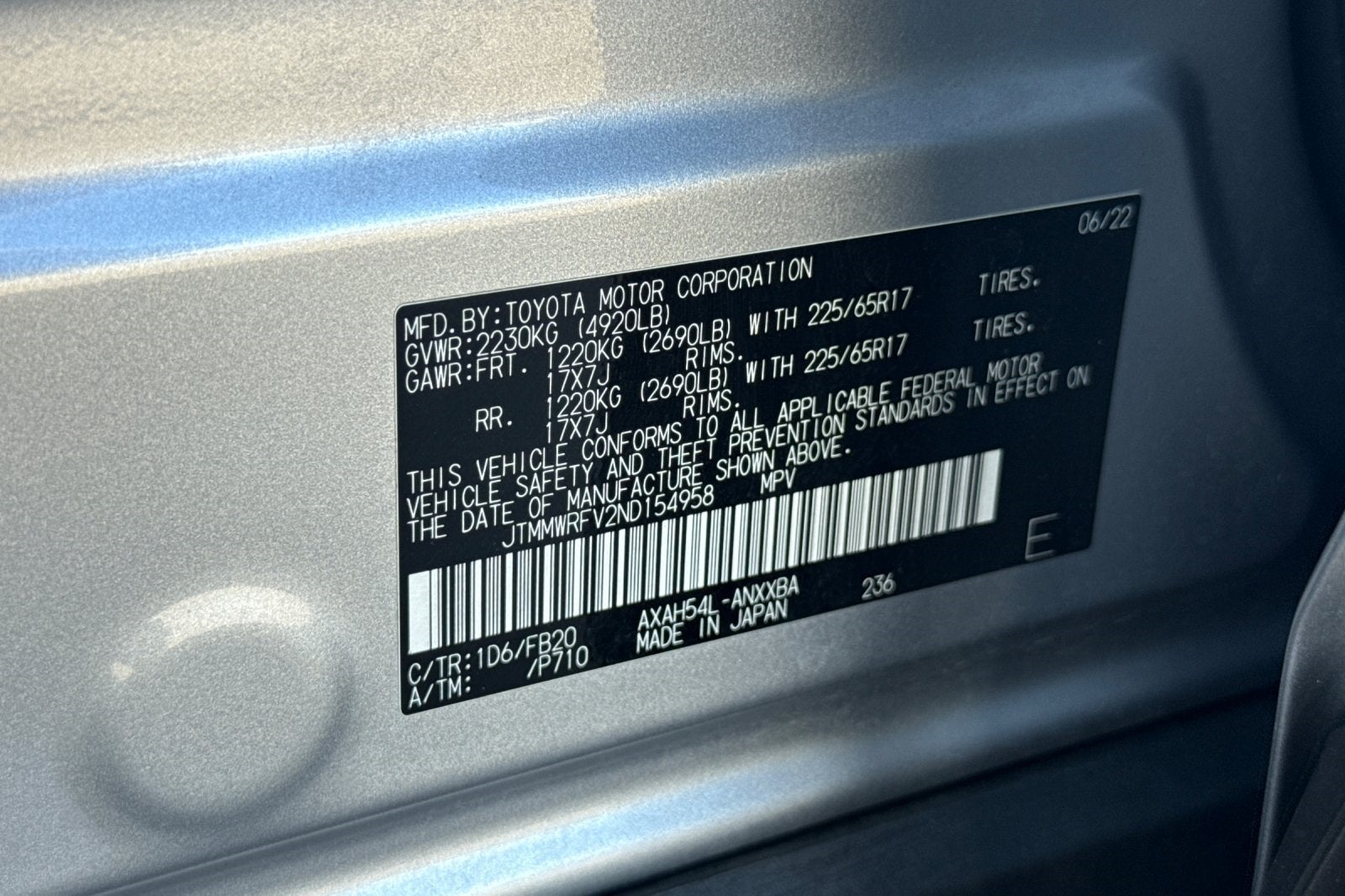 2022 Toyota RAV4 Hybrid LE