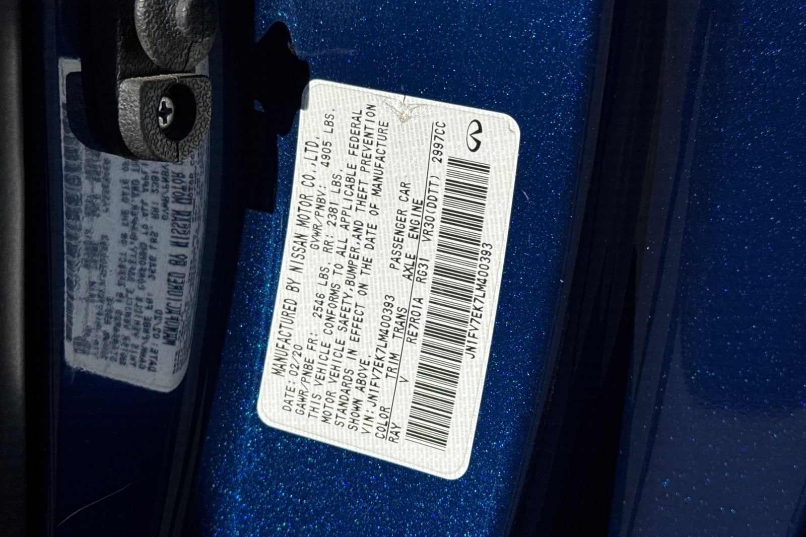 2020 INFINITI Q60 Red Sport 400