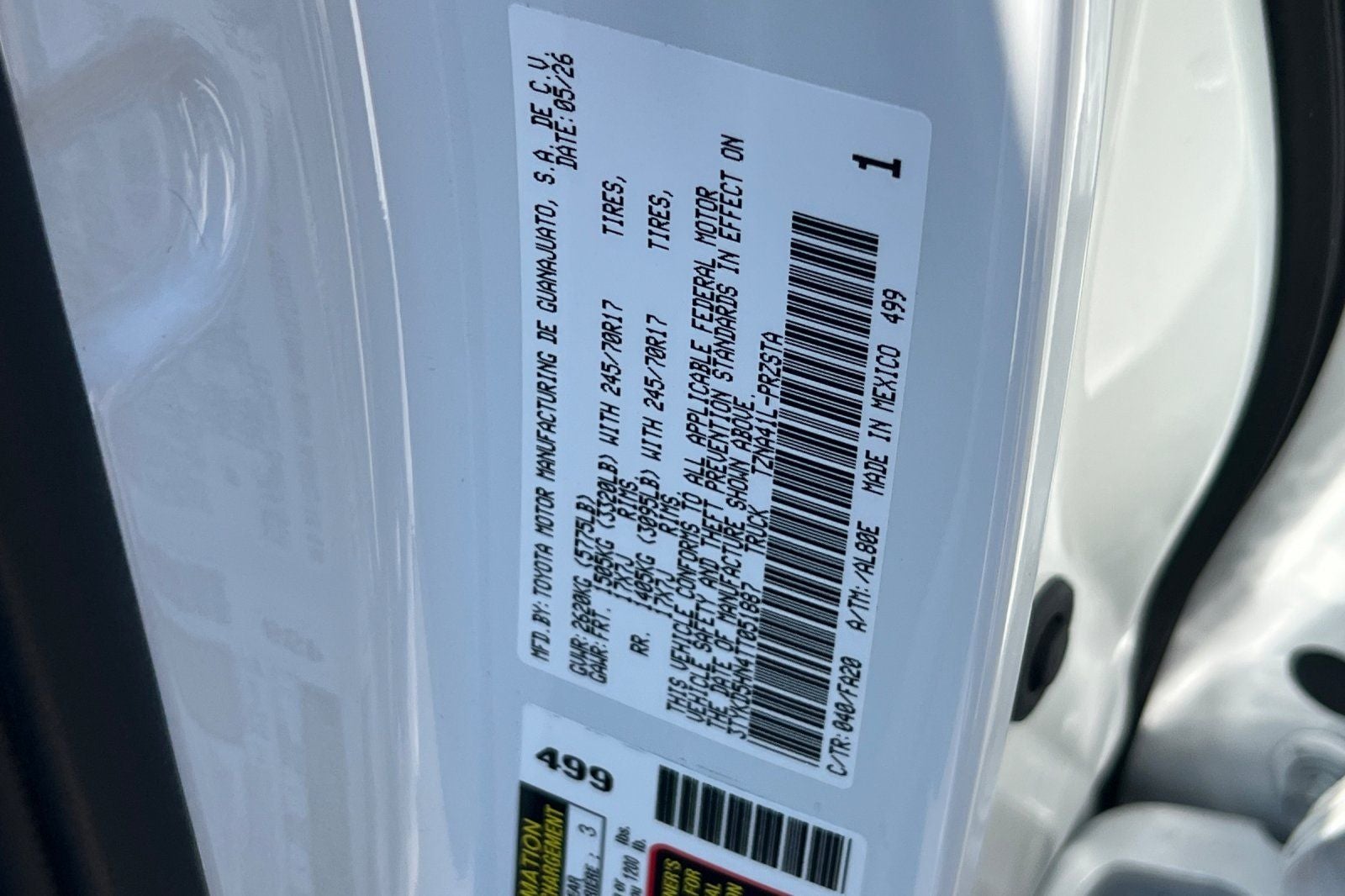 2026 Toyota Tacoma SR